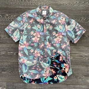 Floral Button Down T-Shirt